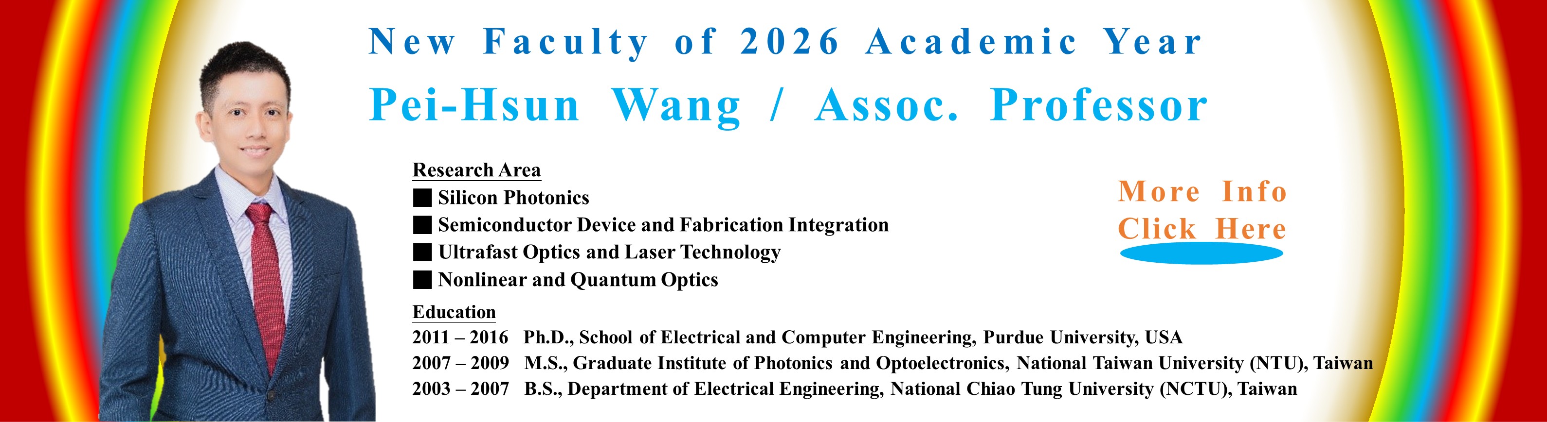 New Faculty of 2026 Academic Year—Assoc. Professor Pei-Hsun Wang